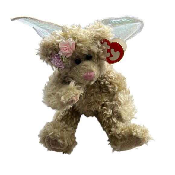 Ty Attic Treasures Collection Rafaella The Bear "All a Flutter Over You" Tan Fur - Picture 1 of 9